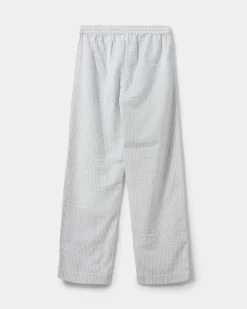 ABIGAILESW TROUSERS - Antique White w Blue