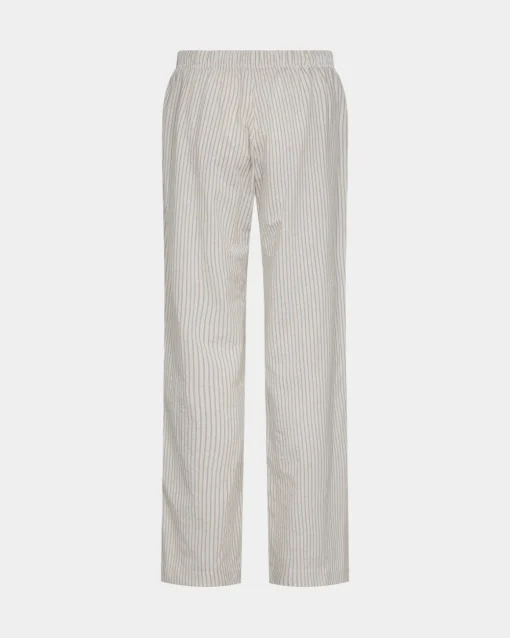 ABIGAILESW TROUSERS - Light Brown Striped