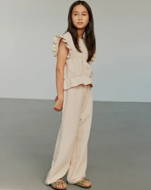 ABIGAILESY HIGH WAIST TROUSERS - Soft Brown