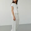 ABIGALESY HIGH WAIST TROUSERS - Snow white