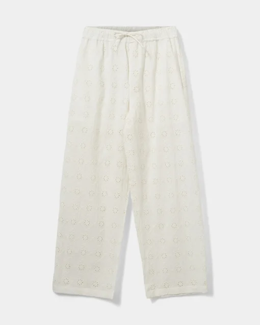 ABIGALESY HIGH WAIST TROUSERS - Snow white