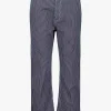 ADALINASW TROUSERS - Dark Blue striped