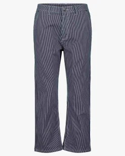 ADALINASW TROUSERS - Dark Blue striped