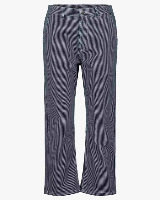 ADALINASW TROUSERS - Dark Blue striped