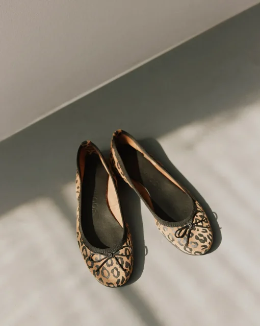 AgnesSY Ballerina - Light brown leopard