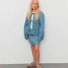 ANASY SKIRT - Denim blue