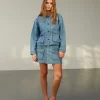 ANELLASW SKIRT - Light denim blue