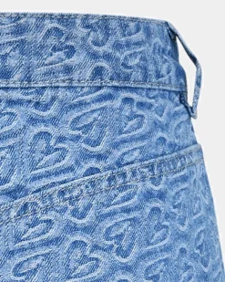 ANELLASW SKIRT - Light denim blue