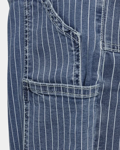 ANETTSW TROUSERS - Light Blue striped