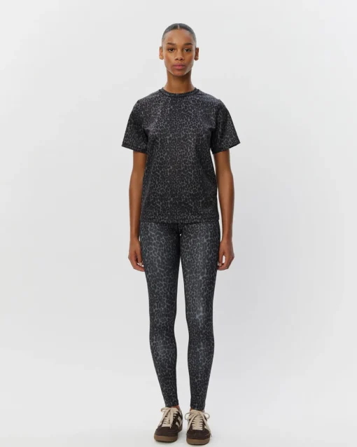 AVALINASPO LEGGINGS - Grey leopard