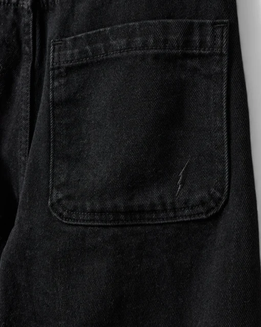 AZZISY TROUSERS - Washed black