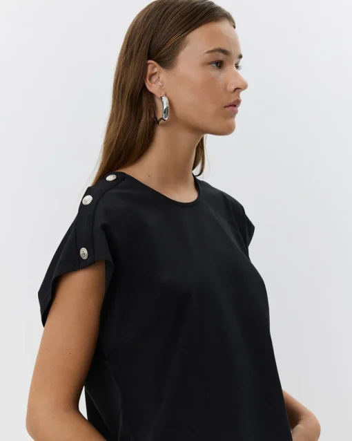 BAYSW T-SHIRT - Black w silver