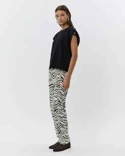 BAYSW T-SHIRT - Black w silver