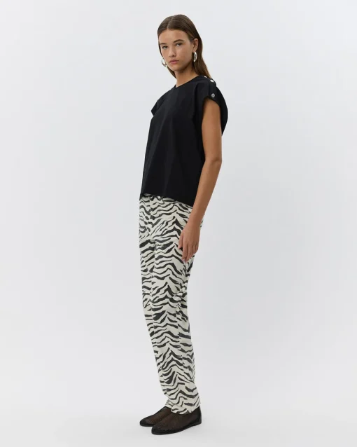 BAYSW T-SHIRT - Black w silver