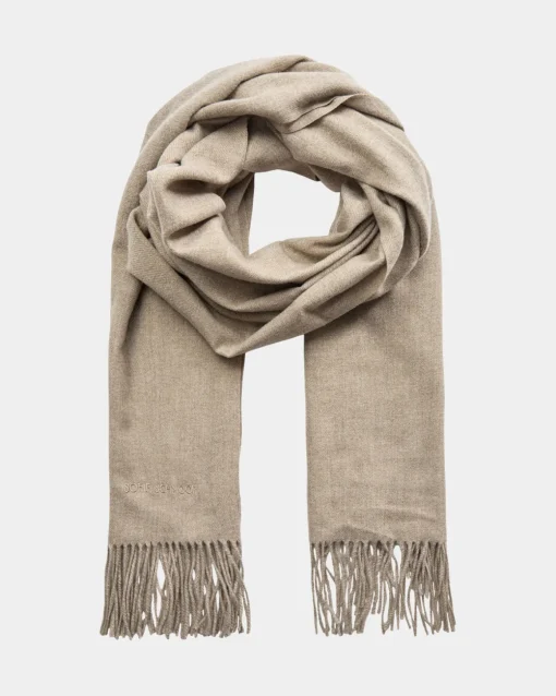 BELLASW SCARF - Brown melange