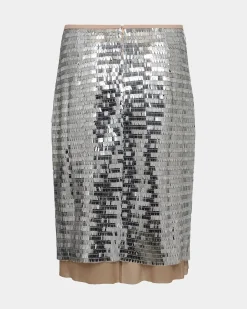 BIRGITTESW SKIRT - Silver