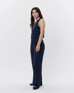 CASITASW VEST - Navy check