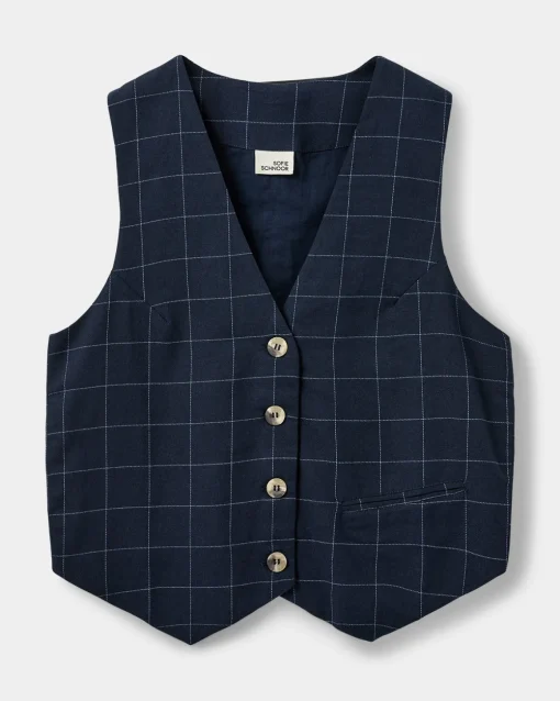 CASITASW VEST - Navy check