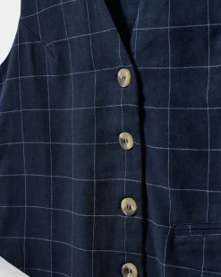 CASITASW VEST - Navy check