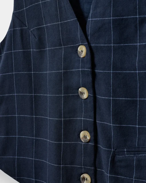 CASITASW VEST - Navy check