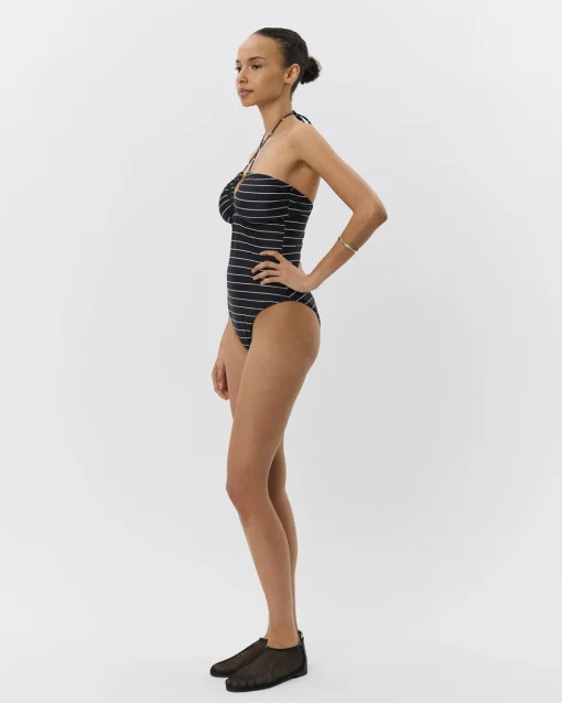 CHELLESW SWIMSUIT - Black striped