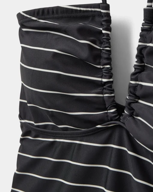 CHELLESW SWIMSUIT - Black striped