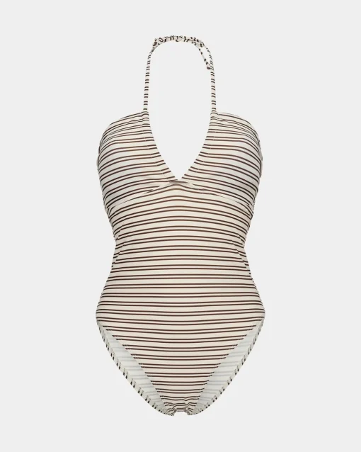 ChelleSW Swimsuit - Brown Striped