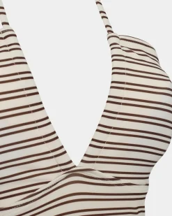 ChelleSW Swimsuit - Brown Striped