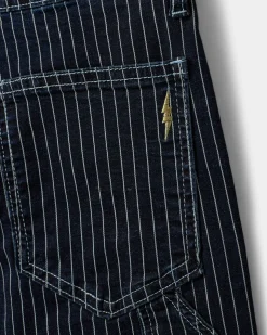 CIANNASY JEANS - Dark Blue striped