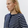 CISSESW STRIPE CARDIGAN - Dark Blue striped