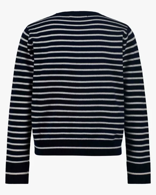 CISSESW STRIPE CARDIGAN - Dark Blue striped