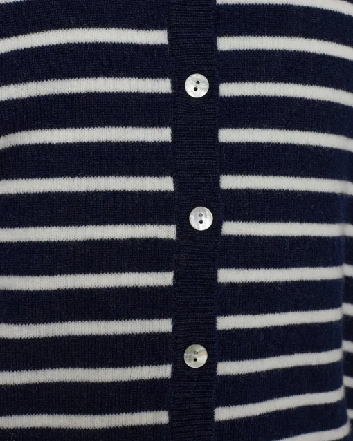 CISSESY STRIPE CARDIGAN - Dark Blue striped