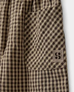 DONSB TROUSERS - Brown check