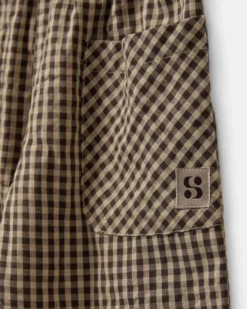 DONSB TROUSERS - Brown check