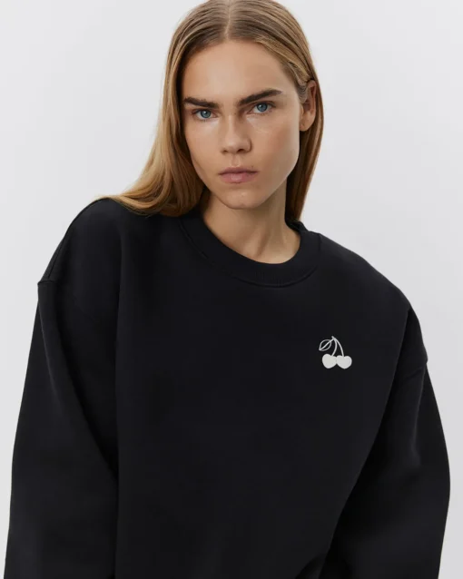 ELISW SWEATSHIRT - Washed black