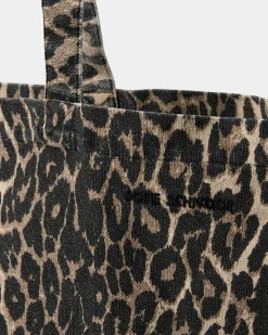 ELLENSW TOTE BAG - Light brown leopard