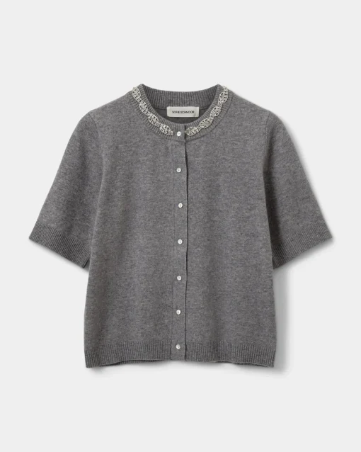 ELLERYSW CARDIGAN - Grey mel