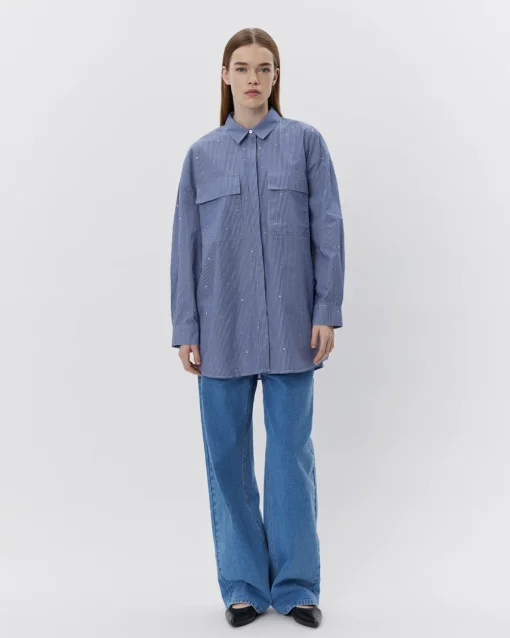 ELYNSW SHIRT - Blue striped