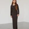 ENASSY SKIRT - Brown Fudge