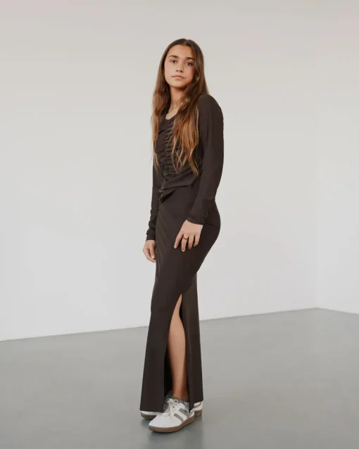 ENASSY SKIRT - Brown Fudge