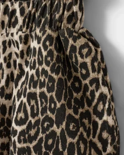 ESTRELLASK SHORTS - Light brown leopard