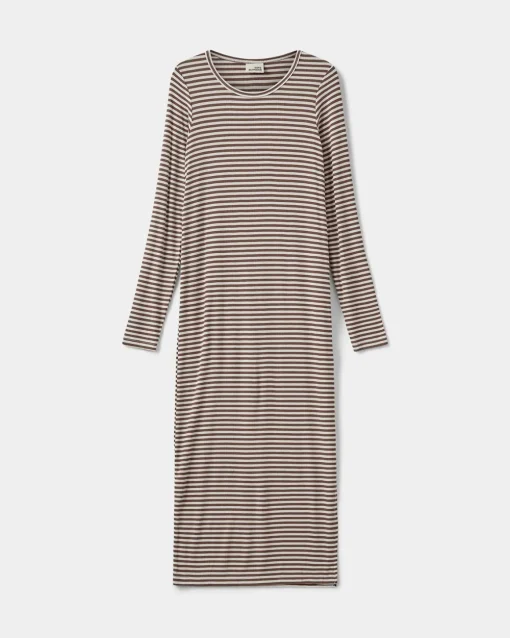 FACITASY DRESS - Brown Striped