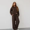 FIASY HIGH WAIST TROUSERS - Brown Fudge