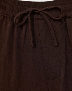 FIASY HIGH WAIST TROUSERS - Brown Fudge