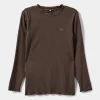 FINJASK T-SHIRT LONG SLEEVE - Chocolate brown