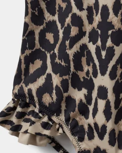 GINASK SWIMSUIT - Light brown leopard