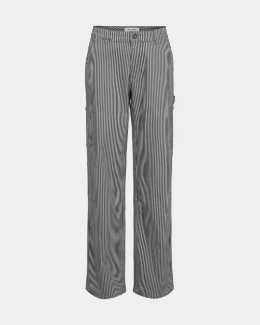 GITTESW TROUSERS - Grey Striped