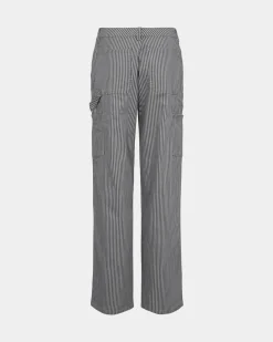GITTESW TROUSERS - Grey Striped