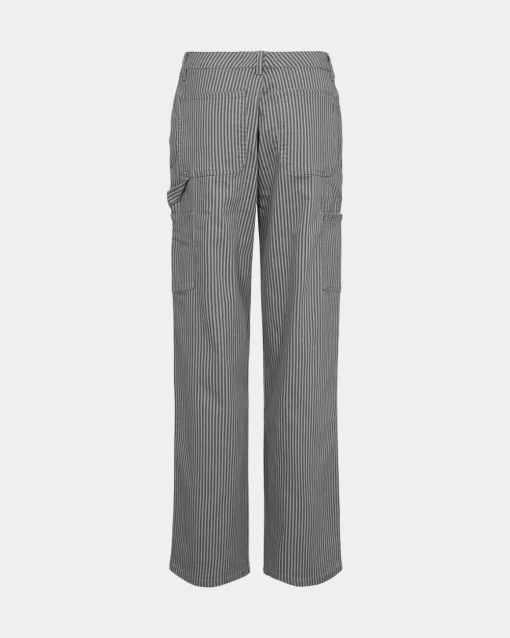 GITTESW TROUSERS - Grey Striped