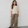 GITTESY TROUSERS - Chocolate brown